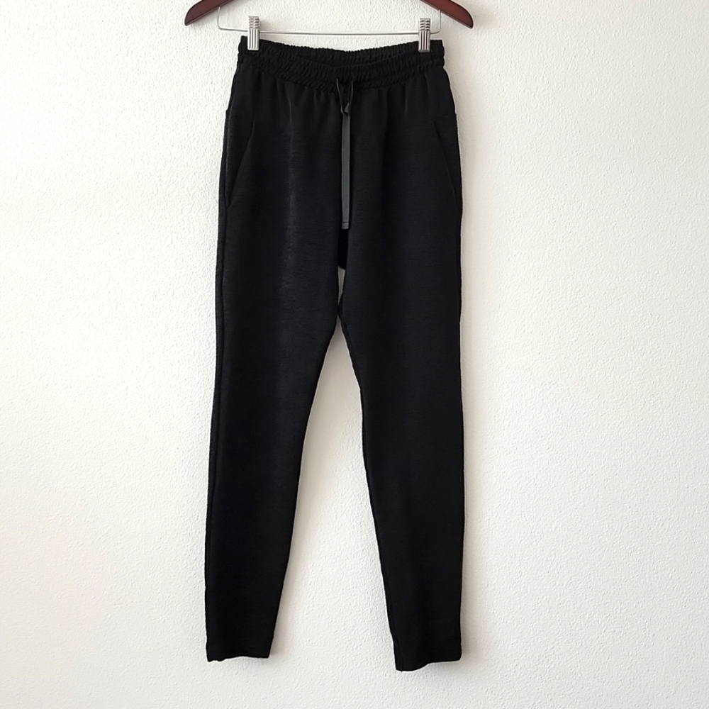 Zara w&b Black Stretchy Athleisure Elastic Waist Drawstring Basic pant Size S